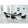 Masa Extensibila Kave, 160-240x90x76 h cm, Picior Metalic, Blat Ceramic Negru Marmura Glossy picture - 2