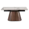 Masa Extensibila Liege, 160-200x90x76 h cm,  Blat Ceramic - Nuc/Alb Marmura picture - 3