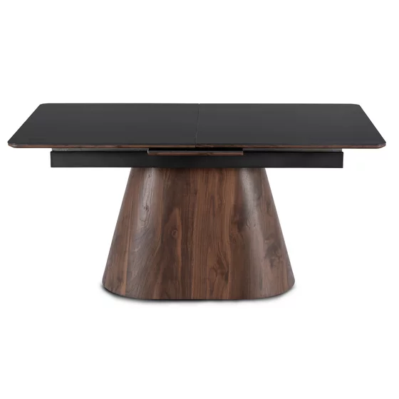 Masa Extensibila Liege, 160-200x90x76 h cm,  Blat Ceramic - Nuc/Negru picture - 5