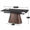Masa Extensibila Liege, 160-200x90x76 h cm,  Blat Ceramic - Nuc/Negru picture - 9