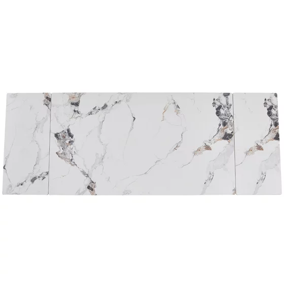 Masa Extensibila Lublin, 160-240-x90x77 cm, Metal/Ceramica, Casmir/Alb Marmura picture - 3