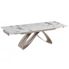 Masa Extensibila Lublin, 160-240-x90x77 cm, Metal/Ceramica, Casmir/Alb Marmura picture - 6