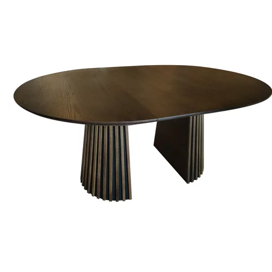 Masa Extensibila Metz, 120-165-210x120x75 cm, MDF cu Furnir, Stejar Fumuriu picture - 1