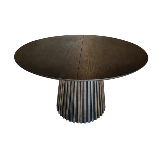 Masa Extensibila Metz, 120-165-210x120x75 cm, MDF cu Furnir, Stejar Fumuriu picture - 2