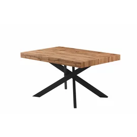 Masa Extensibila Pearson, 140-170-200x80x76 cm, Metal/MDF, Negru/Stejar