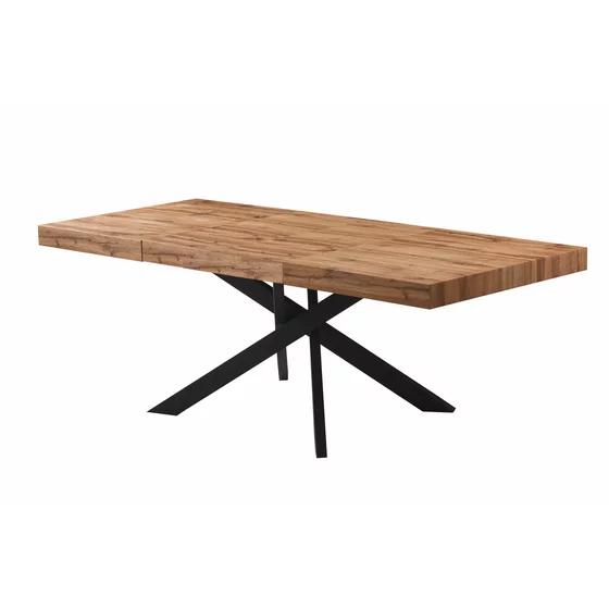 Masa Extensibila Pearson, 140-170-200x80x76 cm, Metal/MDF, Negru/Stejar picture - 3