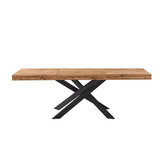 Masa Extensibila Pearson, 140-170-200x80x76 cm, Metal/MDF, Negru/Stejar picture - 4