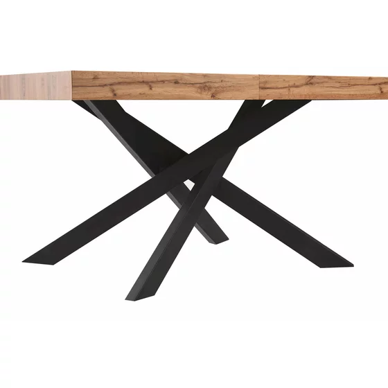 Masa Extensibila Pearson, 140-170-200x80x76 cm, Metal/MDF, Negru/Stejar picture - 7