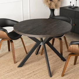 Masa Extensibila Peroni E, 100-250x100x75 h cm, Metal/MDF, Negru/Negru Loft