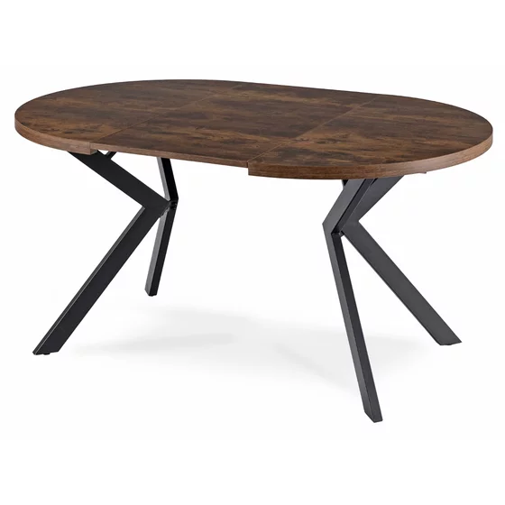 Masa Extensibila Peroni E, 100-250x100x75 h cm, Metal/MDF, Negru/Stejar Rustic picture - 6