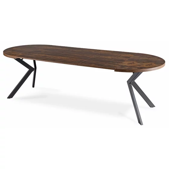 Masa Extensibila Peroni E, 100-250x100x75 h cm, Metal/MDF, Negru/Stejar Rustic picture - 7