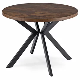 Masa Extensibila Peroni E, 100-250x100x75 h cm, Metal/MDF, Negru/Stejar Rustic