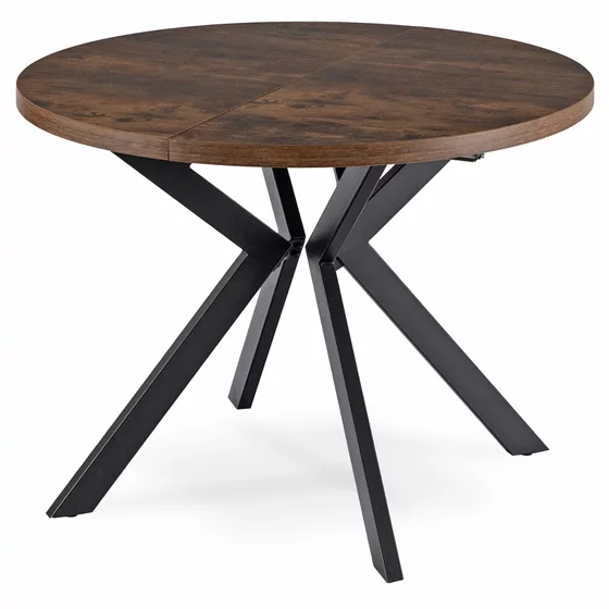 Masa Extensibila Peroni E, 100-250x100x75 h cm, Metal/MDF, Negru/Stejar Rustic picture - 1