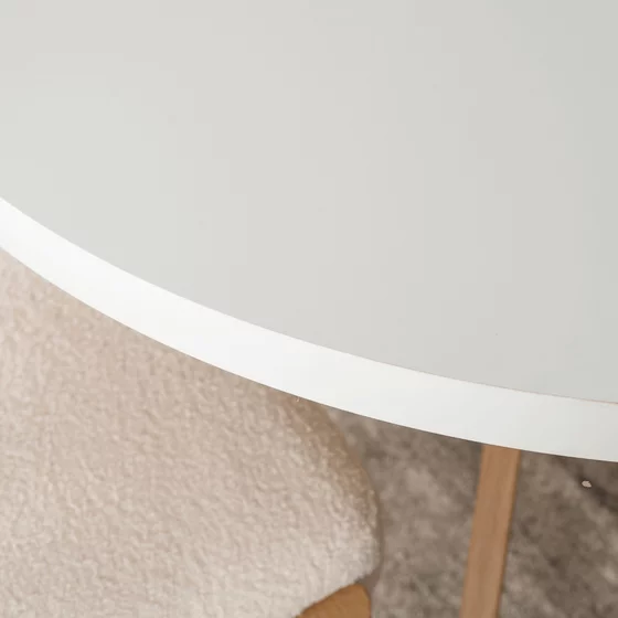 Masa Extensibila Peroni E, 100-250x100x75 h cm, Metal/MDF, Stejar Scandinav/Alb mat picture - 7