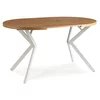 Masa Extensibila Peroni Small, 80-120-160x80x75.5 h cm, Metal/MDF, Alb/Stejar Auriu picture - 6