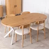 Masa Extensibila Peroni Small, 80-120-160x80x75.5 h cm, Metal/MDF, Alb/Stejar Auriu picture - 2