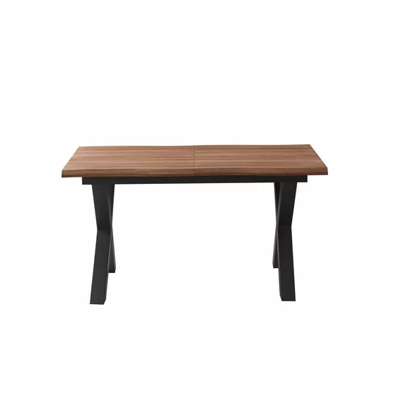 Masa Extensibila Weston, 145-185x80x76 cm, Metal/MDF, Negru/Stejar picture - 3