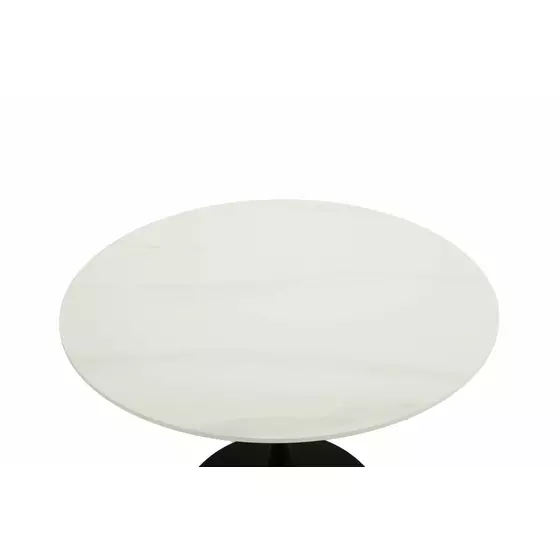 Masa Rotunda Denver, Ceramic,  Ø90 cm, Alb/Negru picture - 4