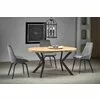 Masa Rotunda Peroni, 100-250x100x75 h cm, Metal/MDF Laminat - Negru/Stejar Auriu picture - 1