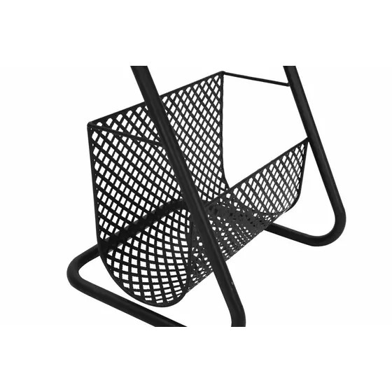 Masuta de cafea cu suport de reviste, Roma1957, Negru si Maro, Metal si MDF, 50x35x35 cm picture - 7