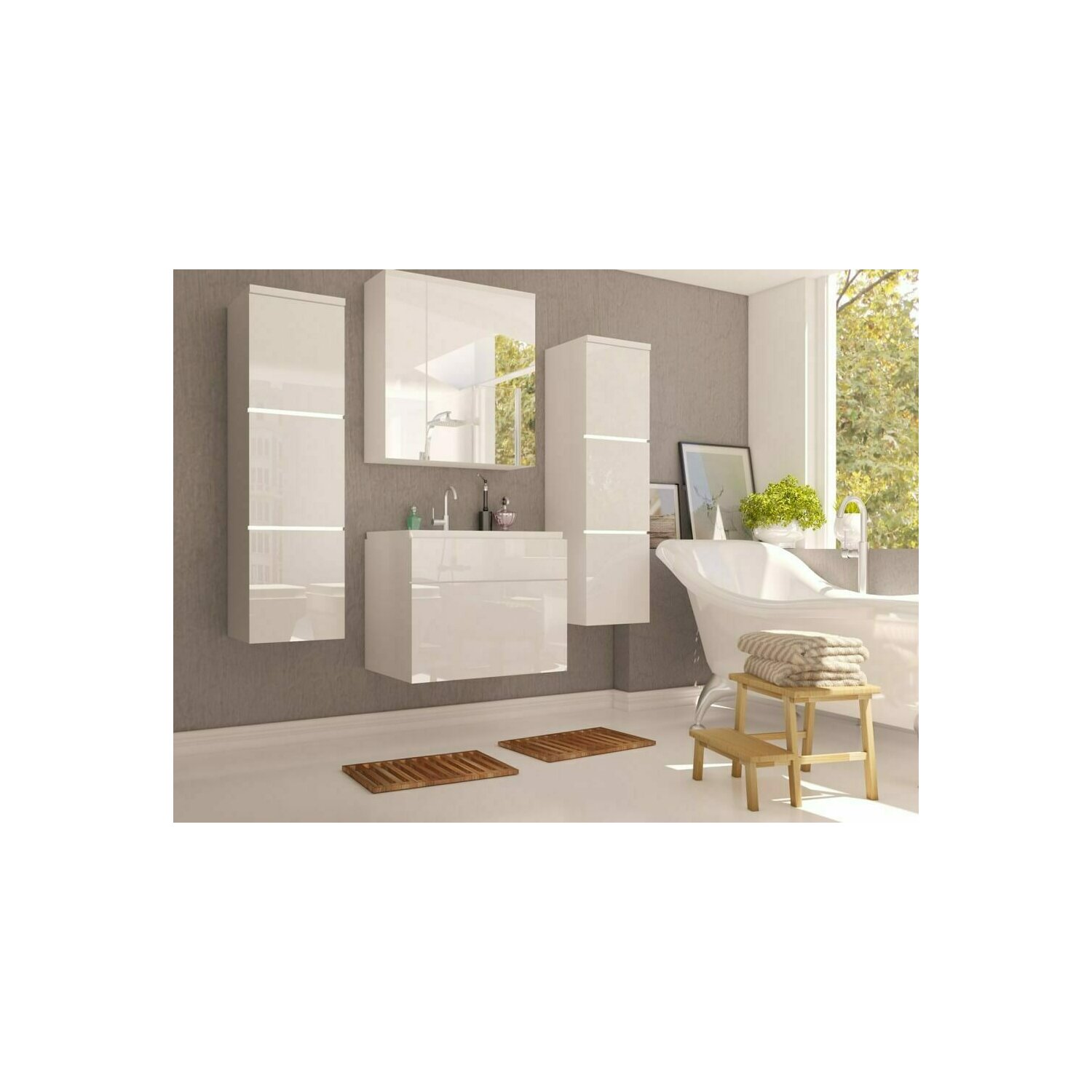 Mobilier de baie porto alb
