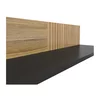 Polita Luen, 155x23.5x25 h cm, Pal Melaminat, Negru/Stejar Mauvella/Stejar Tegola picture - 3