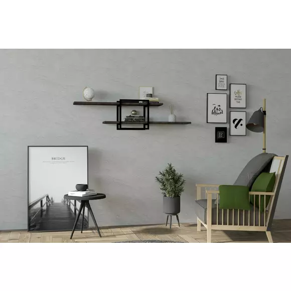 Polita Mone, 120x18x30 cm - Antracit picture - 1
