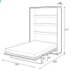 Lenart BED CONCEPT 180x200 cm  - Pat rabatabil de perete vertical cu mecanism pneumatic si somiera inclusa picture - 14