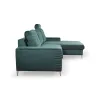 Coltar Extensibil Collin, Stofa tip Catifea Verde Velutto 27, 252x165x117 H cm picture - 2