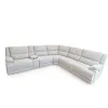 Coltar Fenton 55155M, 2 Reclinere Electrice, Suport Pahare si Bar, 339x306x102 h cm,  Stofa, Gri Ash picture - 1