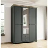 Dulap Evora, 3 usi, Oglinda, 154x62x216 cm Verde/Stejar Lefkas picture - 2