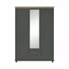 Dulap Evora, 3 usi, Oglinda, 154x62x216 cm Verde/Stejar Lefkas picture - 5