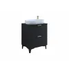 Dulap pentru lavoar Laura, 60x49x63, MDF, Negru picture - 5