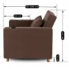Fotoliu Extensibil Sanya, 99x92-186x84 h cm, Stofa, Maro picture - 8