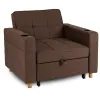 Fotoliu Extensibil Sanya, 99x92-186x84 h cm, Stofa, Maro picture - 6