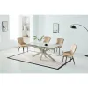 Masa Extensibila Kave, 160-240x90x76 h cm, Picior Metalic, Blat Ceramic, Glossy Gri picture - 1
