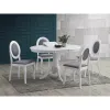 Masa Extensibila Wilde, 90-123x90x76 cm, Alba picture - 4