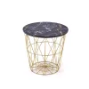 Masuta Cafea Hagen 223 G Ø42x41 cm, Auriu/Negru Marmura picture - 3