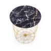 Masuta Cafea Hagen 223 G Ø42x41 cm, Auriu/Negru Marmura picture - 2