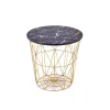 Masuta Cafea Hagen 223 G Ø42x41 cm, Auriu/Negru Marmura picture - 9