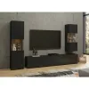 Mobila Living AVA, 216x30x140 cm, Negru Onyx/Stejar Wotan picture - 1