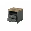 Noptiera Evora 2 Sertare, 52x42x54 cm Verde/Stejar Lefkas picture - 4