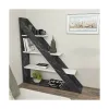 Raft Carti Pisagor,120x25x131.8  cm - Negru Marmura/Alb picture - 1