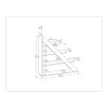 Raft Carti Pisagor,120x25x131.8  cm - Negru Marmura/Alb picture - 6