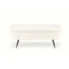 Taburet tip Bancuta Cu Spatiu de Depozitare, Abiko, 120x40x46 h cm, Stofa Tip Boucle, Crem picture - 3