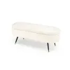 Taburet tip Bancuta Cu Spatiu de Depozitare, Abiko, 120x40x46 h cm, Stofa Tip Boucle, Crem picture - 4