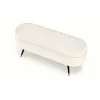 Taburet tip Bancuta Cu Spatiu de Depozitare, Abiko, 120x40x46 h cm, Stofa Tip Boucle, Crem picture - 5