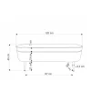 Taburet tip Bancuta Cu Spatiu de Depozitare, Abiko, 120x40x46 h cm, Stofa Tip Boucle, Crem picture - 6
