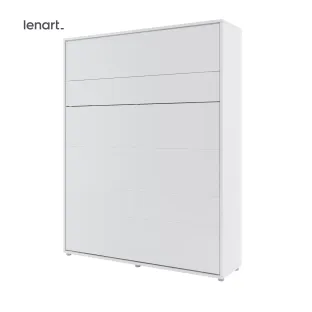 Lenart BED CONCEPT 160x200 cm - Pat rabatabil de perete vertical cu mecanism pneumatic si somiera inclusa