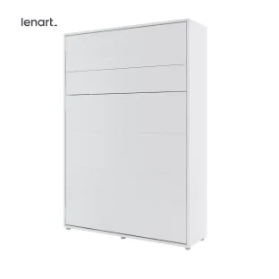 Lenart BED CONCEPT 140x200 - Pat rabatabil de perete vertical cu mecanism pneumatic si somiera inclusa